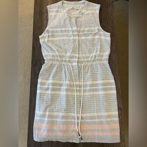 Vineyard Vines Striped Sleeveless Dress with Drawstring Waist